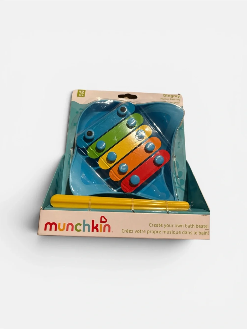 Munchkin Blue Star Xylophone Bath Toy with Yellow Mallet